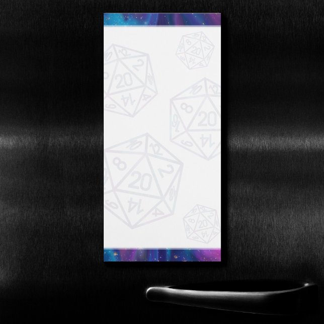RPG Dice | Nebula Fantasy Tabletop Retro PnP Gamer Magnetic Notepad (Creator Uploaded)