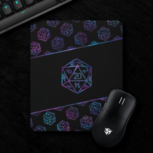 RPG Dice Nebula Fantasy Tabletop Retro PnP Gamer Mouse Pad