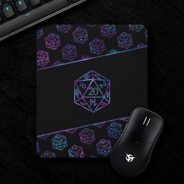 RPG Dice | Nebula Fantasy Tabletop Retro PnP Gamer Mouse Pad (Creator Uploaded)