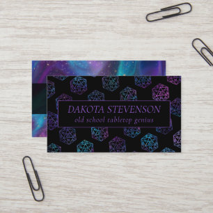 RPG Dice   Nebula Tabletop Roleplayer Branding Business Card