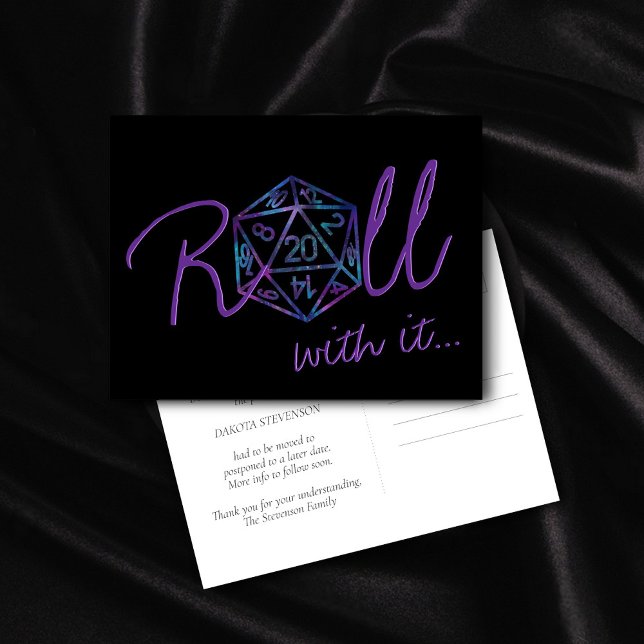 RPG Dice | Nebula Tabletop Roleplayer Date Change Postcard (Creator Uploaded)