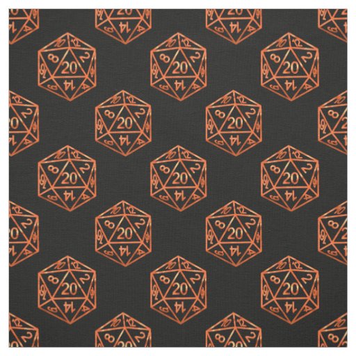 RPG Dice | Orange Old School Tabletop Roleplayer Fabric