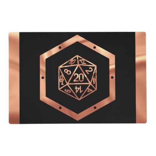 RPG Dice  Rosegold Fantasy Tabletop Roleplayer Placemat