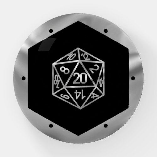 RPG Dice  Silver Fantasy Tabletop PnP Role Player Paperweight