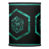 RPG Dice | Teal Green Fantasy Tabletop Retro Gamer Lamp Shade (Left)