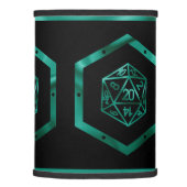 RPG Dice | Teal Green Fantasy Tabletop Retro Gamer Lamp Shade (Right)