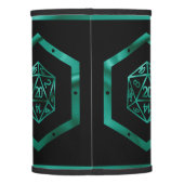 RPG Dice | Teal Green Fantasy Tabletop Retro Gamer Lamp Shade (Back)