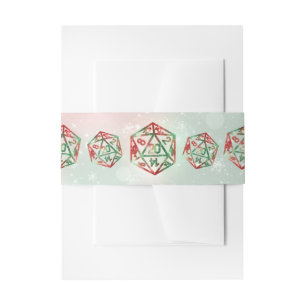 RPG Dice XMAS Fantasy Retro Tabletop PnP Gamer Invitation Belly Band
