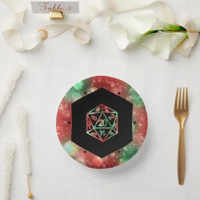 RPG Dice | XMAS Fantasy Retro Tabletop PnP Gamer Paper Bowls (Wedding)
