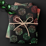 RPG Dice | XMAS Fantasy Retro Tabletop PnP Gamer Wrapping Paper Sheets<br><div class="desc">"It's beginning to look a lot like Critmas!" That means it's GAME ON! with GEEK CHIC GAMER XMAS THEME! Novelty RPG design perfect for any old school tabletop pen/pencil and paper (PnP) fantasy role player featuring a 20-sided dnd polyhedral dice with a natural 20 crit roll for the roleplaying magical...</div>
