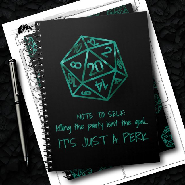 RPG DM Humor | Emerald Killing the Party is a Perk Notebook (Creator Uploaded)