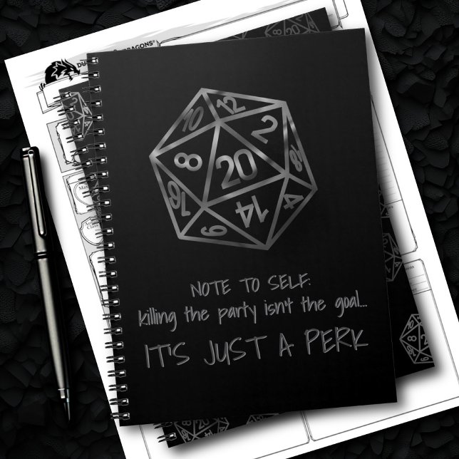RPG DM Humor | Fantasy Killing the Party is a Perk Notebook (Creator Uploaded)