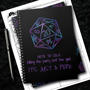 RPG DM Humor Nebula Killing the Party is a Perk Notebook