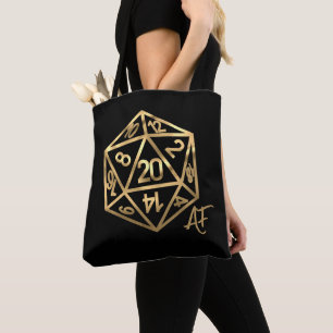 RPG Dragon Gold Fantasy Tabletop PnP Gamer Dice Tote Bag