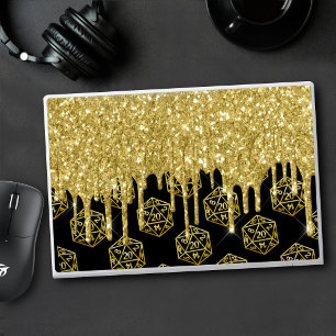 RPG Drip Gold Fantasy Tabletop PnP Gamer Dice HP Laptop Skin
