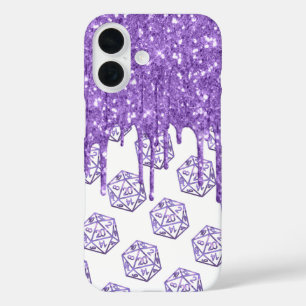 RPG Drip Purple Fantasy Tabletop PnP Gamer Dice iPhone 16 Case
