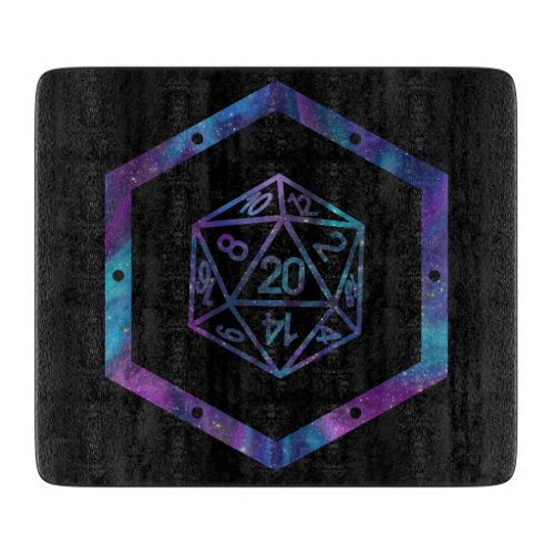 RPG Galaxy Dice  Cosmic Tabletop PnP Roleplayer Cutting Board