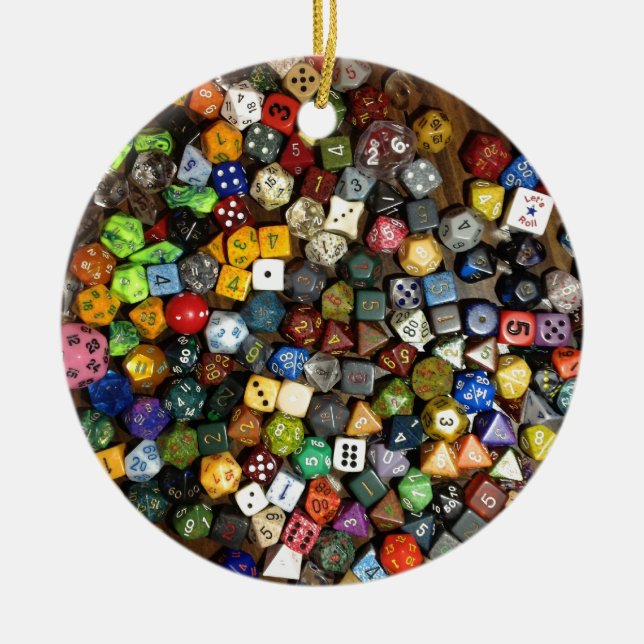 RPG game dice Ceramic Ornament (Front)