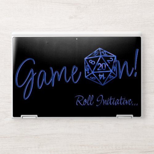 RPG Game On  Blue PnP Tabletop Role Player Dice HP Laptop Skin