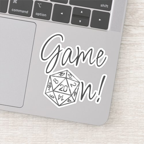 RPG Game On  Classic Tabletop PnP Roleplayer Dice Sticker