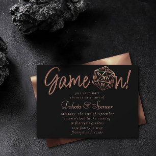 RPG Game On Copper Fantasy Tabletop Gamer Dice Invitation