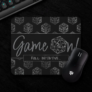 RPG Game On Fantasy Tabletop Retro Gamer Dice Mouse Pad