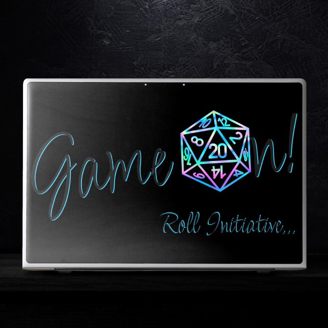 RPG Game On | Holo Fantasy Tabletop PnP Gamer Dice HP Laptop Skin (Creator Uploaded)
