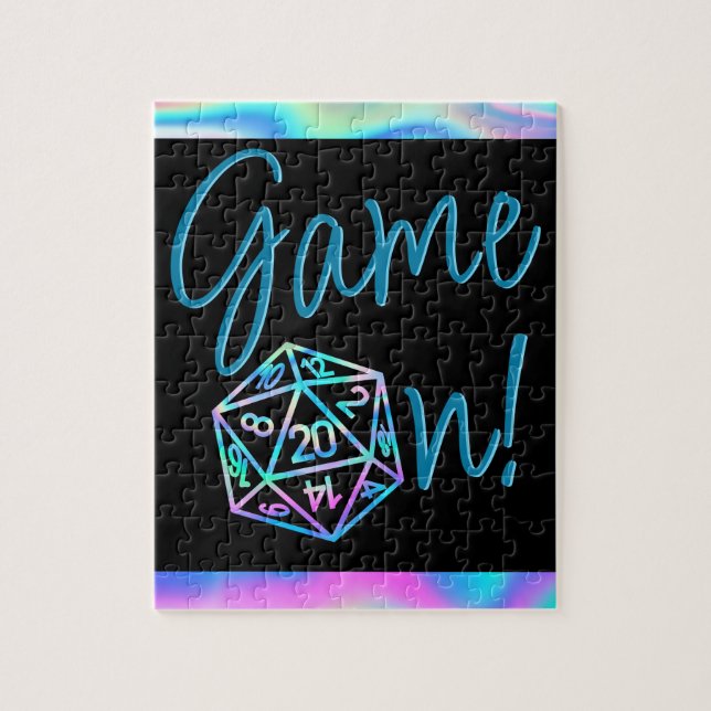 RPG Game On | Holo Fantasy Tabletop Retro Gamer Jigsaw Puzzle (Vertical)