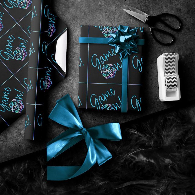 RPG Game On | Holo Fantasy Tabletop Retro Gamer Wrapping Paper (Creator Uploaded)