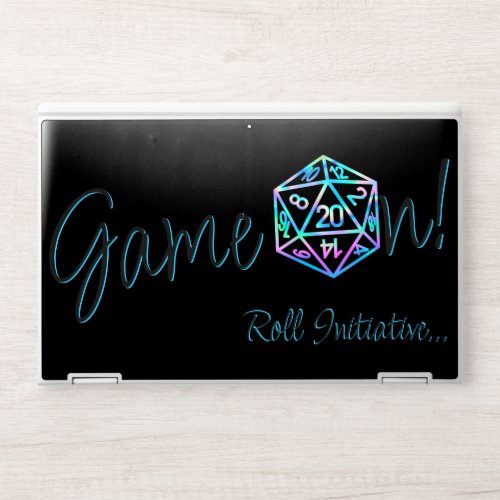 RPG Game On  Holo Retro PnP Tabletop Gamer Dice HP Laptop Skin