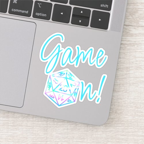 RPG Game On  Holo Retro PnP Tabletop Gamer Dice Sticker