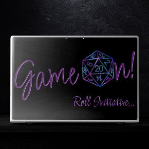 RPG Game On Nebula Fantasy Tabletop Gamer Dice HP Laptop Skin