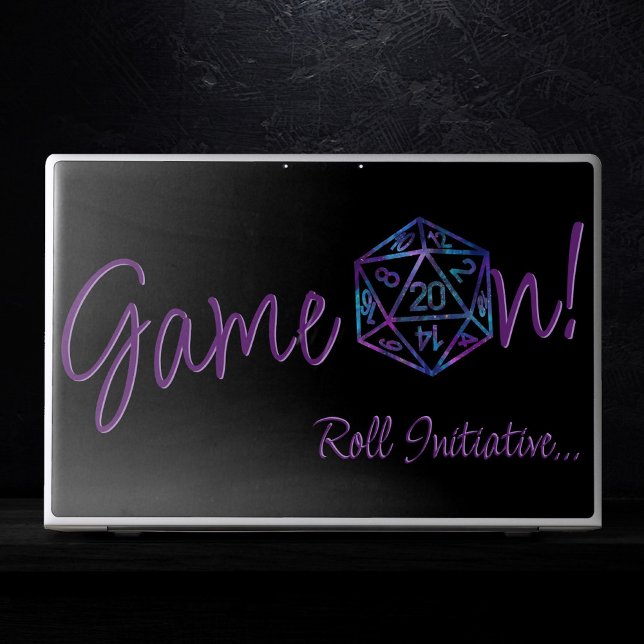 RPG Game On | Nebula Fantasy Tabletop Gamer Dice HP Laptop Skin (Creator Uploaded)