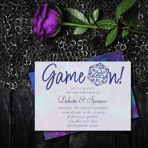 RPG Game On Nebula Fantasy Tabletop Gamer Dice Invitation
