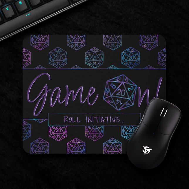 RPG Game On | Nebula Fantasy Tabletop Gamer Dice Mouse Pad (Creator Uploaded)