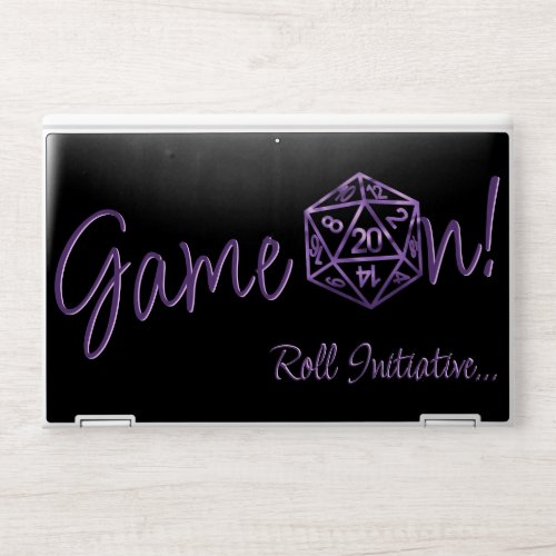 RPG Game On  Purple PnP Tabletop Role Player Dice HP Laptop Skin