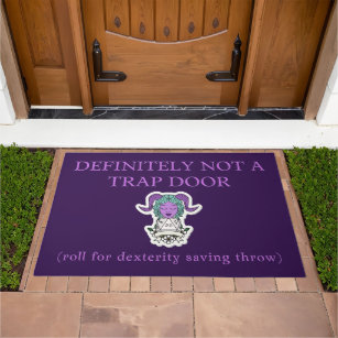 Not A Trap Door Doormat, D&D Doormat, Dungeons and Dragons Doormat