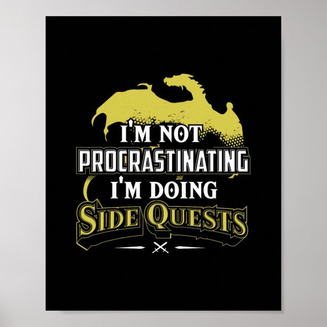 Rpg Gamer I'm Doing Side Quests - Casual Crew Neck Poster (Front)