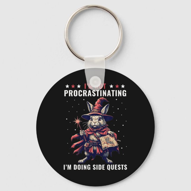 Rpg Gamer Not Procrastinating Doing Side Quests Me Keychain (Front)