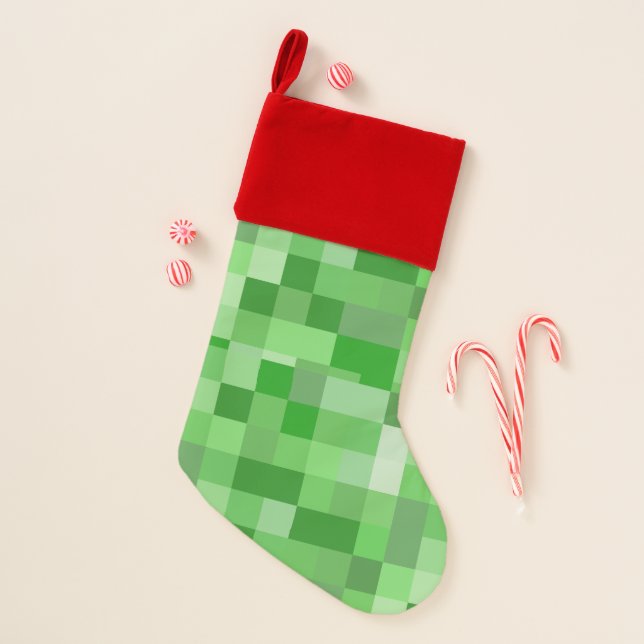 RPG Gamer Pixel Pattern Christmas Stocking (Front)