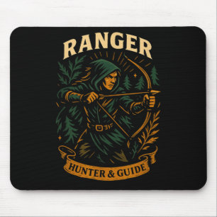 Rpg Gamer Ranger D20 Dice Nerdy Geek Men Women Kid Mouse Pad