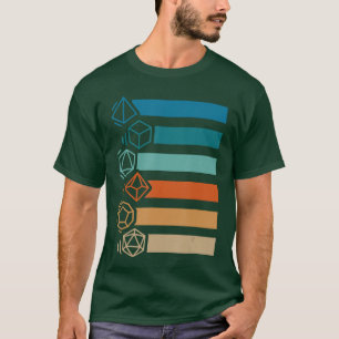 RPG Gamer Retro Polyhedral D20 Dice Set Nerdy Men T-Shirt