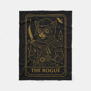 Rpg Gamer Rogue D20 Dice Nerdy Geek Cat Men Women Fleece Blanket