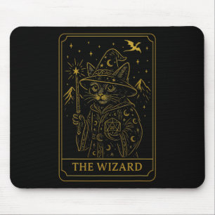 Rpg Gamer Wizard D20 Dice Nerdy Geek Cat Men Women Mouse Pad