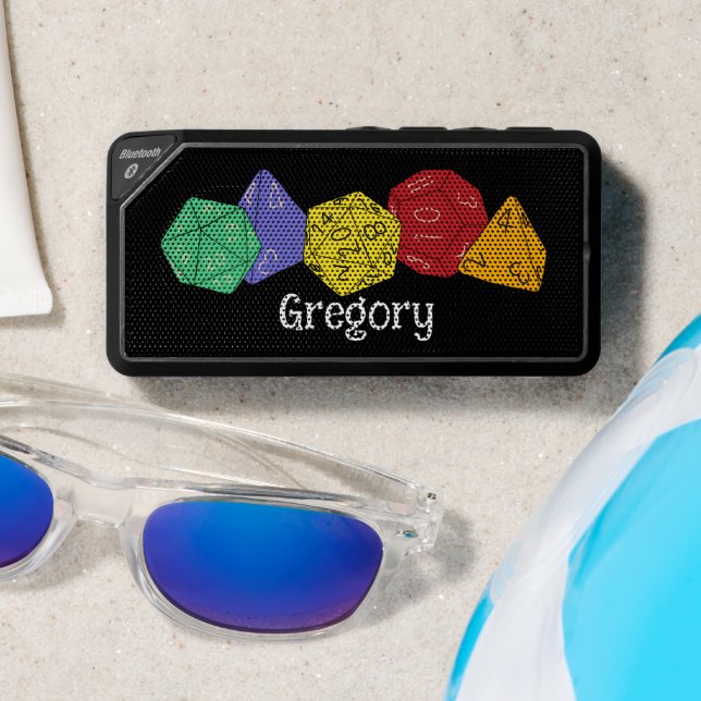 RPG Gaming Dice, Board, Fantasy Games Personalized Bluetooth Speaker (Insitu(Beach))