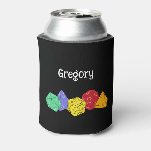 RPG Gaming Dice Board Fantasy Games Personalized Can Cooler