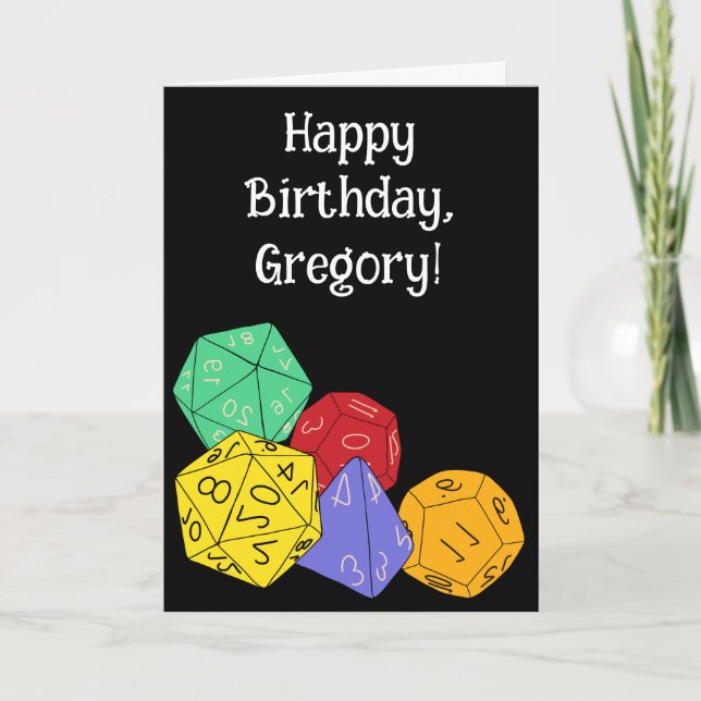 RPG Gaming Dice, Board, Fantasy Games Personalized Card (Front)