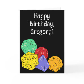 RPG Gaming Dice, Board, Fantasy Games Personalized Card