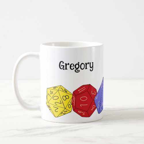 RPG Gaming Dice Board Fantasy Games Personalized Coffee Mug