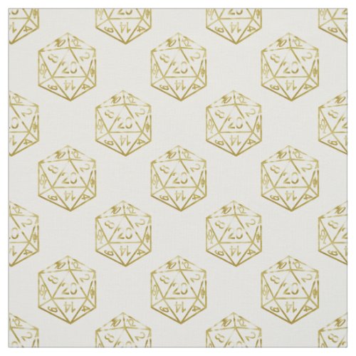 RPG Gold Pattern  Tabletop Role Player Dice Fabric